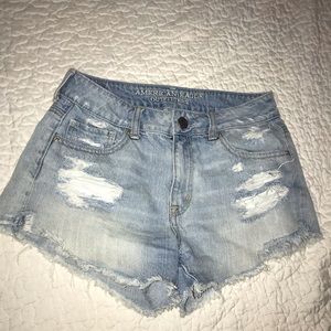 American eagle ombré denim shorts, size 4